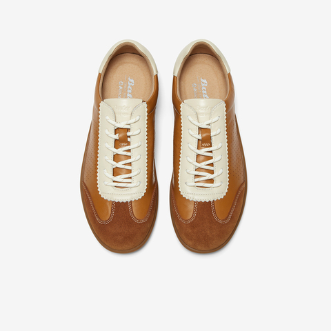 Bata休闲鞋男2025秋商场新款百搭通勤羊皮潮流德训运动鞋EYR36CM5