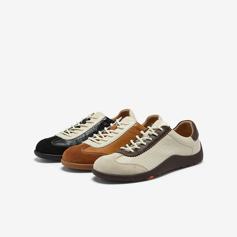 Bata休闲鞋男2025秋商场新款百搭通勤羊皮潮流德训运动鞋EYR36CM5