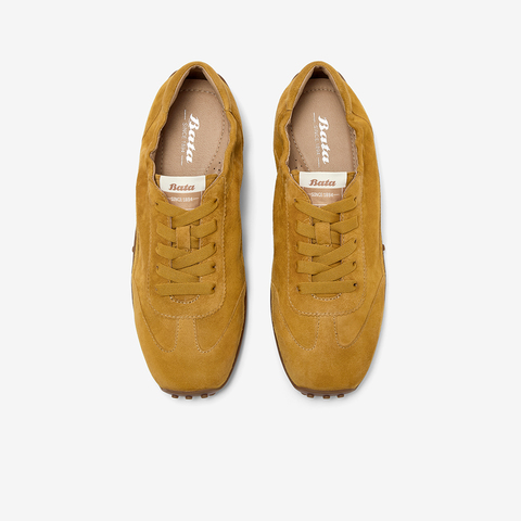 Bata休闲鞋女2025秋商场新款羊皮通勤百搭德训轻便运动鞋ABI02CM5