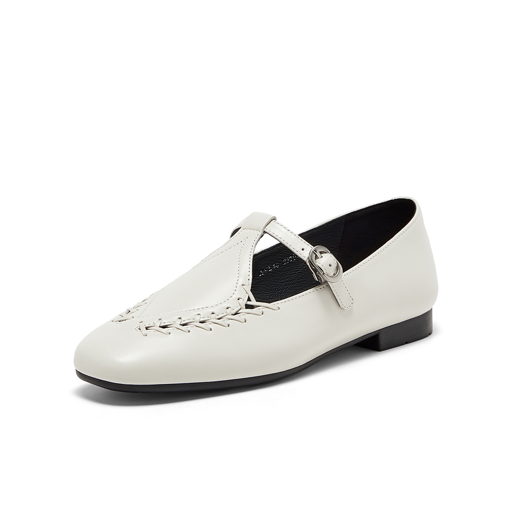 Bata乐福鞋女2025秋季商场新款复古英伦风羊皮软底一脚蹬AVL48CA5