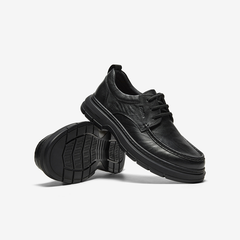 Bata休闲皮鞋男2025冬季商场新款牛皮通勤舒适商务皮鞋30822DM5