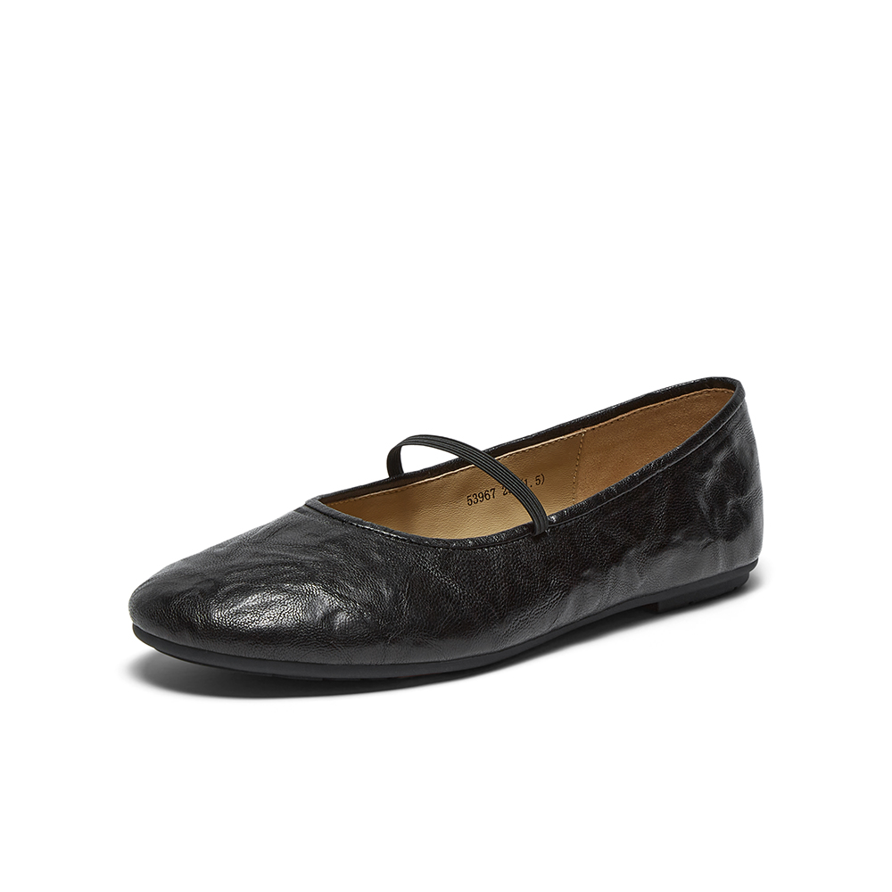 Bata羊皮书玛丽珍女2025秋商场新款百搭通勤浅口软底单鞋53967CQ5