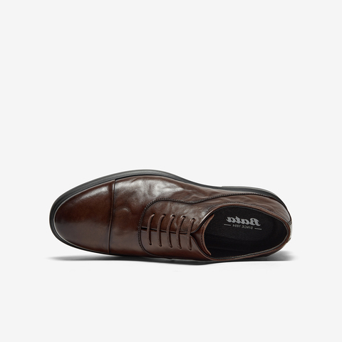 Bata商务正装鞋男2025秋季商场新款英伦牛皮纹理德比皮鞋64707CM5