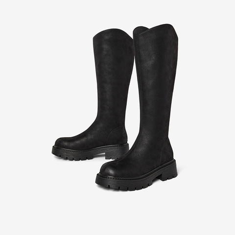 Bata时装靴女2025冬季商场新款英伦百搭长筒通勤骑士靴91020DG5