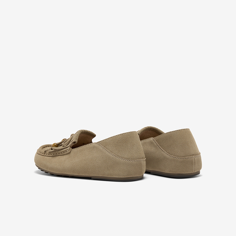 Bata乐福鞋女2025秋季商场新款复古英伦风牛剖皮通勤单鞋7267DCA5