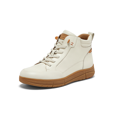 Bata休闲靴女2025冬季商场新款牛皮通勤百搭时尚高帮鞋ATK51DD5