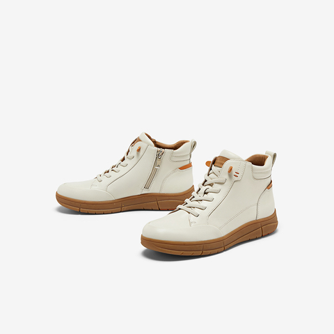 Bata休闲靴女2025冬季商场新款牛皮通勤百搭时尚高帮鞋ATK51DD5