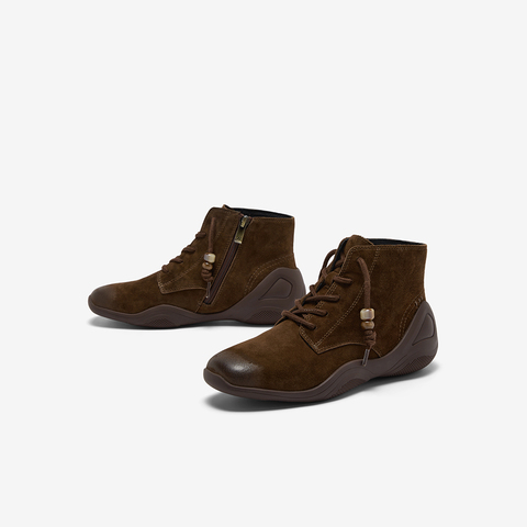 Bata休闲靴女2025冬季商场新款羊皮休闲通勤高帮鞋AAL41DD5