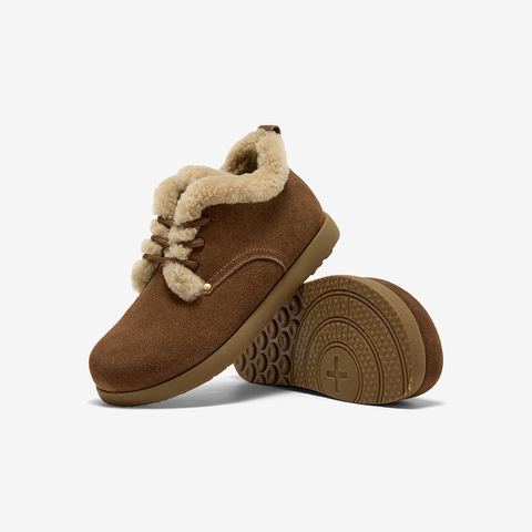 Bata毛毛鞋女2025秋商场新款复古英伦通勤牛剖皮系带单鞋30927CM5