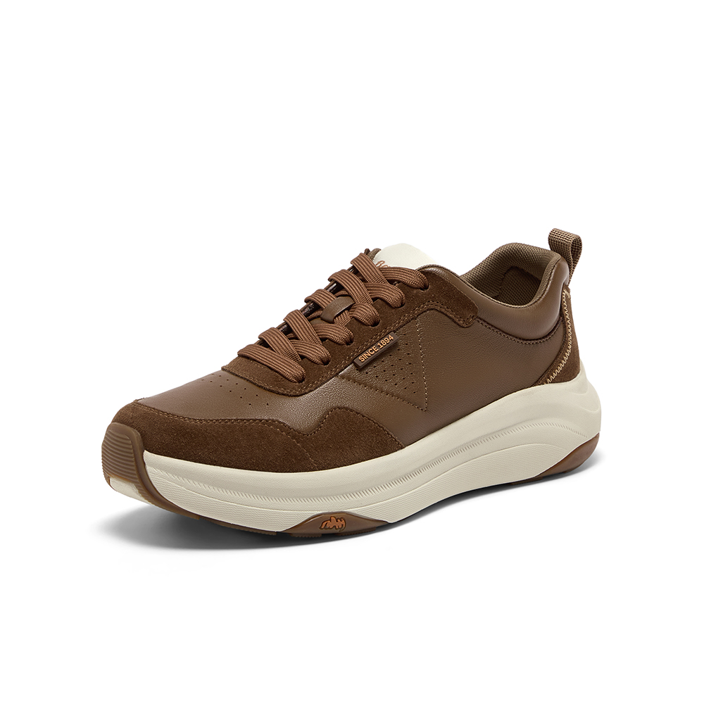 Bata休闲鞋女2025秋季商场新款牛剖皮厚底通勤百搭运动鞋A8A01CM5