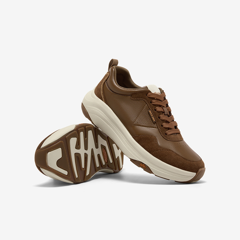 Bata休闲鞋女2025秋季商场新款牛剖皮厚底通勤百搭运动鞋A8A01CM5