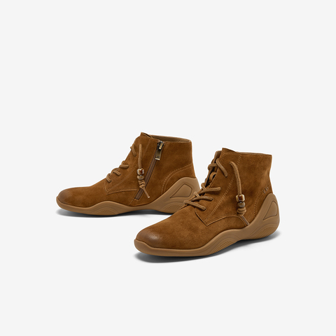 Bata休闲靴女2025冬季商场新款羊皮休闲通勤高帮鞋AAL41DD5