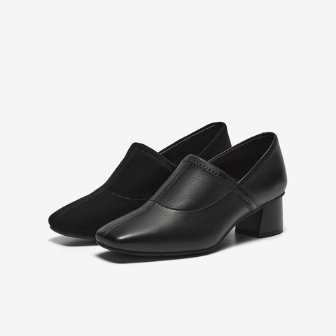 Bata复古单鞋女2025秋商场新款羊皮粗跟通勤优雅百搭单鞋28015CM5