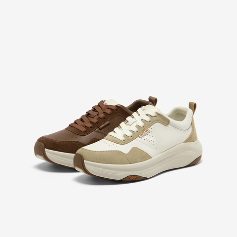 Bata休闲鞋女2025秋季商场新款牛剖皮厚底通勤百搭运动鞋A8A01CM5