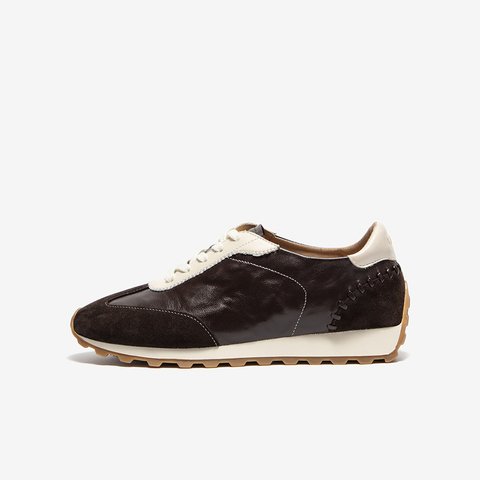 Bata休闲鞋女2025秋商场新款牛羊皮通勤德训厚底运动鞋AAK20CM5