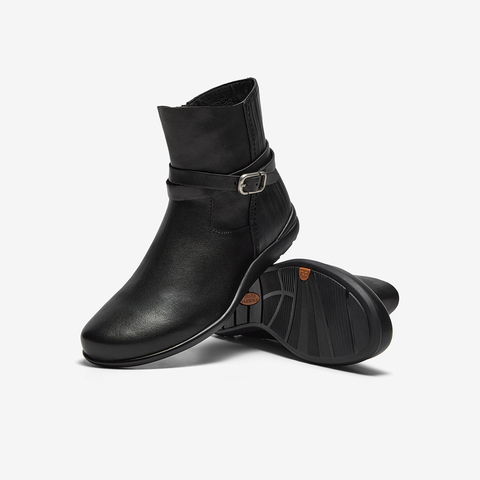 Bata时装靴女2025冬季商场新款百搭软底羊皮通勤短筒靴AWM65DD5