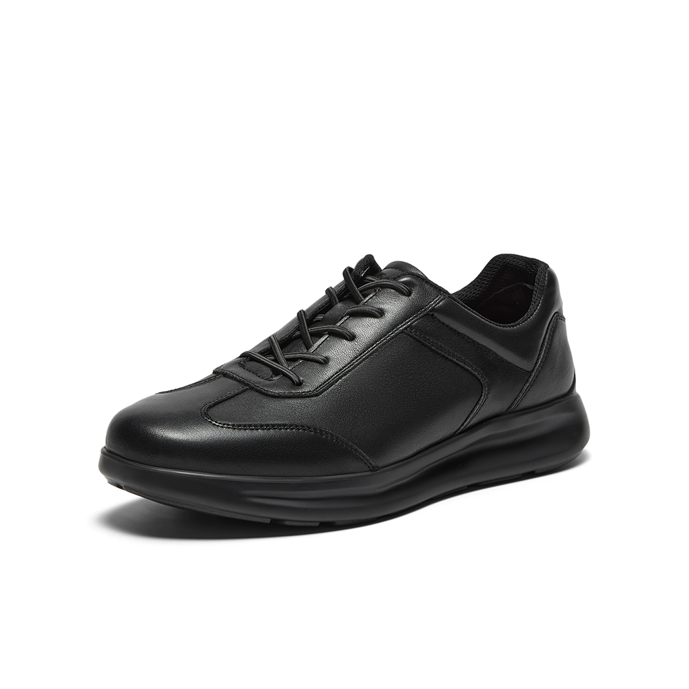 Bata休闲鞋男202秋季商场新款厚底透气舒适牛皮通勤运动鞋FDZ03CM5