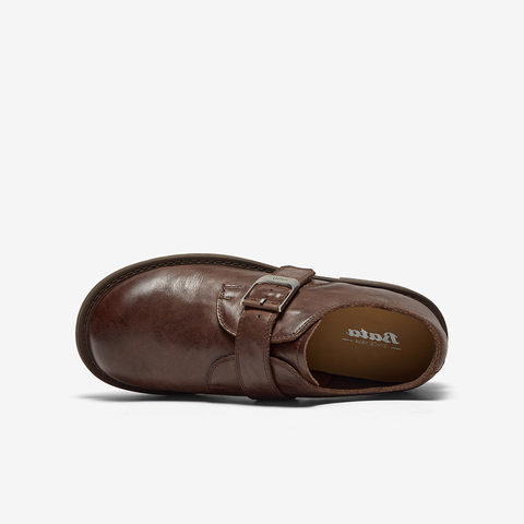 Bata牛津鞋女2025秋商场新款复古英伦风牛皮软底通勤单鞋25801CM5