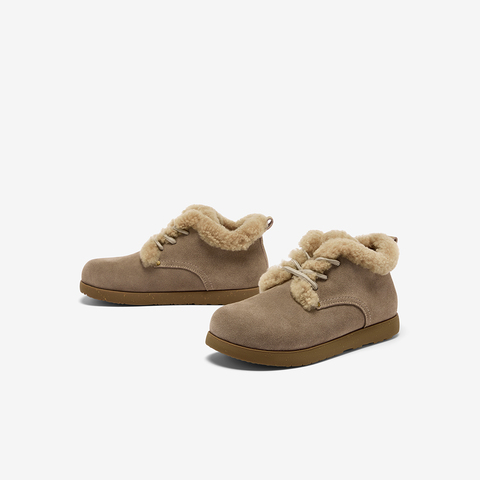 Bata毛毛鞋女2025秋商场新款复古英伦通勤牛剖皮系带单鞋30927CM5