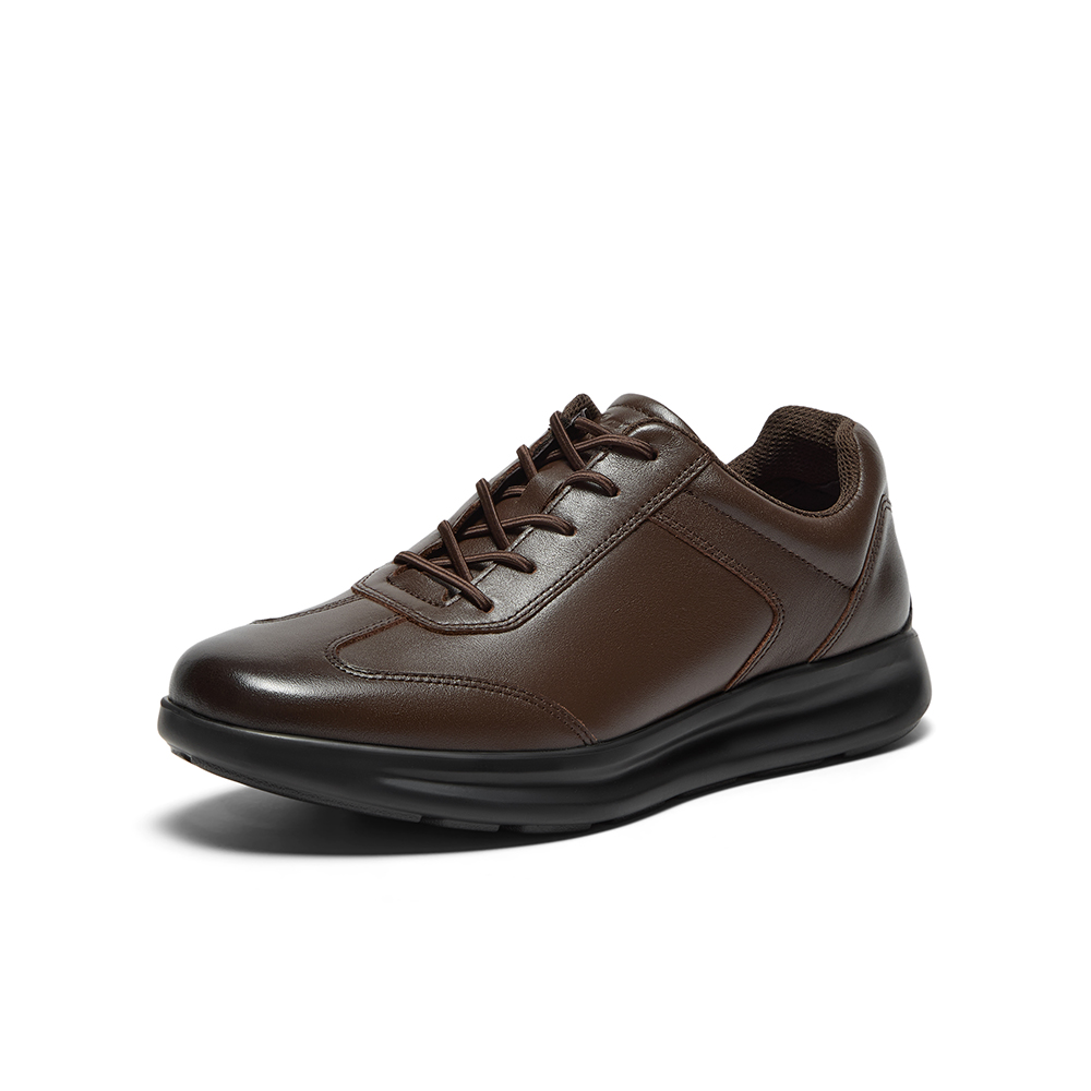 Bata休闲鞋男202秋季商场新款厚底透气舒适牛皮通勤运动鞋FDZ03CM5