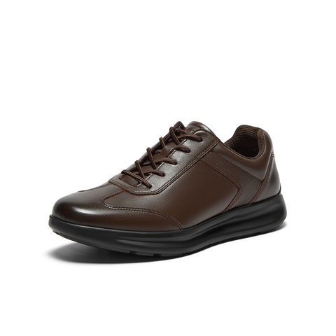 Bata休闲鞋男202秋季商场新款厚底透气舒适牛皮通勤运动鞋FDZ03CM5