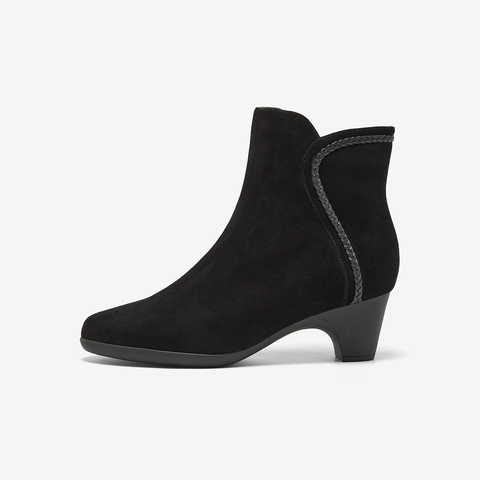 Bata时装靴女2025冬季商场新款羊皮软底通勤百搭短筒靴AQ776DD5