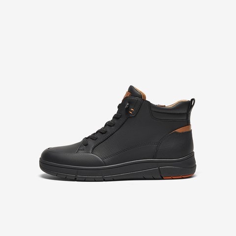 Bata休闲靴女2025冬季商场新款牛皮通勤百搭时尚高帮鞋ATK51DD5