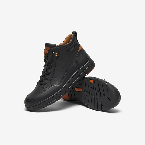 Bata休闲靴女2025冬季商场新款牛皮通勤百搭时尚高帮鞋ATK51DD5