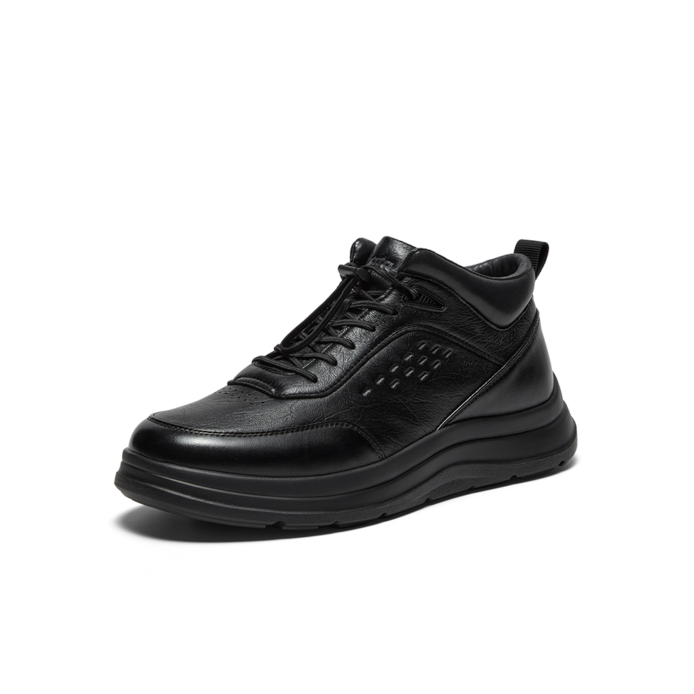 Bata时装靴男2025冬季商场新款牛皮通勤户外休闲厚底低靴21861DD5