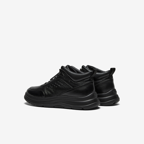 Bata时装靴男2025冬季商场新款牛皮通勤户外休闲厚底低靴21861DD5