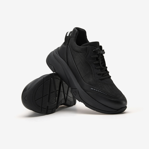 Bata休闲鞋男2025冬季商场新款牛皮厚底通勤休闲运动鞋25166DM5