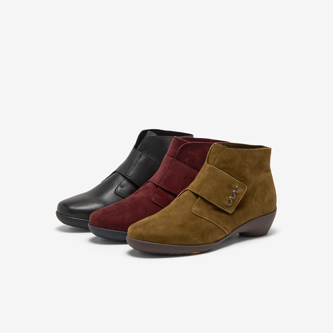 Bata时装靴女2025冬商场新款百搭软底羊皮通勤粗跟短筒靴AGW44DD5