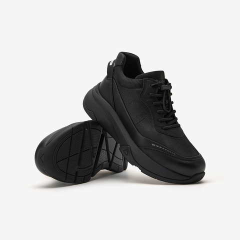 Bata休闲鞋男2025冬季商场新款牛皮厚底通勤休闲运动鞋25166DM5