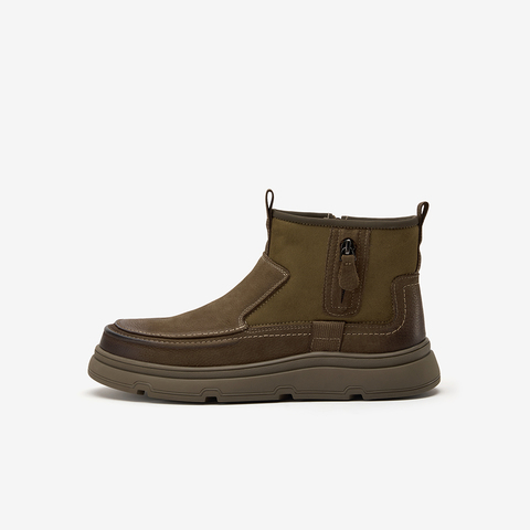 Bata皮靴男2025冬季商场新款加绒休闲百搭通勤低靴79338DD5