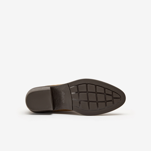 Bata西部靴女2025冬季商场新款复古牛剖皮粗跟西部牛仔靴03127DZ5