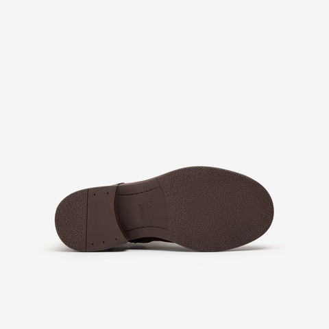 Bata马丁靴2025冬季新款复古英伦风牛皮时尚粗跟时装靴58028DD5