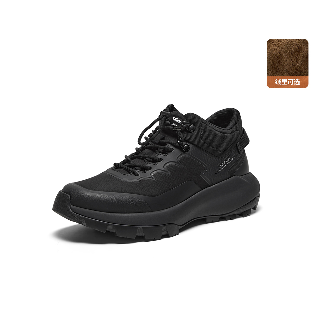 Bata时装靴男2025冬季商场新款通勤户外休闲厚底低靴FDF13DD5