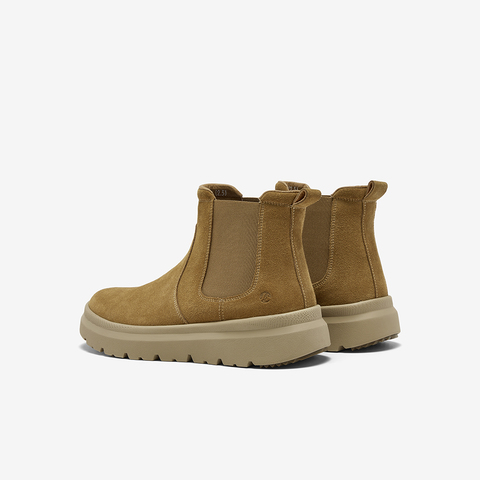 Bata切尔西靴男2025冬商场新款英伦通勤牛剖皮厚底低靴30762DD5