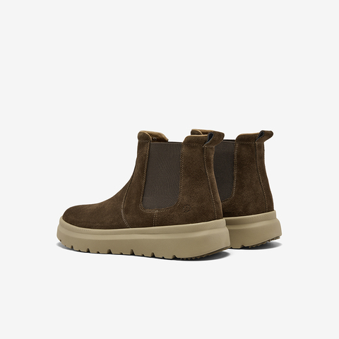 Bata切尔西靴男2025冬商场新款英伦通勤牛剖皮厚底低靴30762DD5