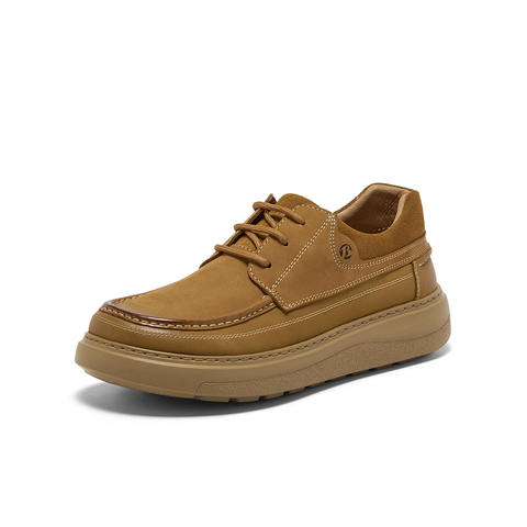 Bata休闲皮鞋男2025秋季商场新款英伦百搭厚底牛皮单鞋26456CM5