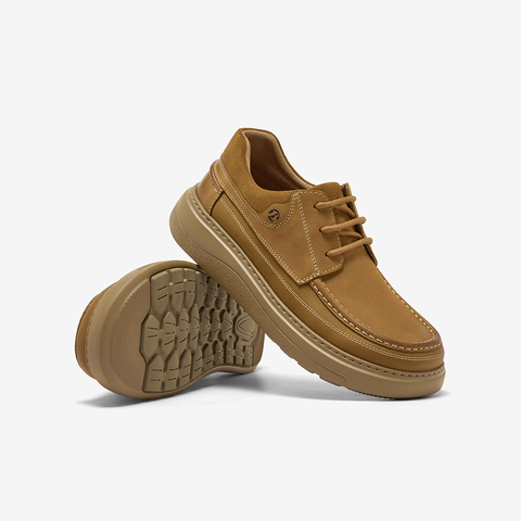 Bata休闲皮鞋男2025秋季商场新款英伦百搭厚底牛皮单鞋26456CM5