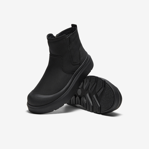 Bata时装靴男2025冬季商场新款通勤户外休闲厚底保暖低靴FFM02DD5