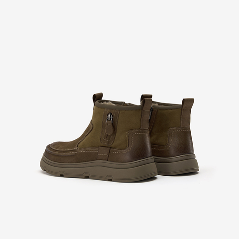 Bata皮靴男2025冬季商场新款加绒休闲百搭通勤低靴79338DD5