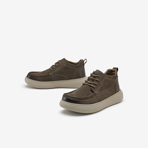 Bata皮靴男2025冬季商场新款时尚百搭保暖厚底牛皮低靴H5915DD5