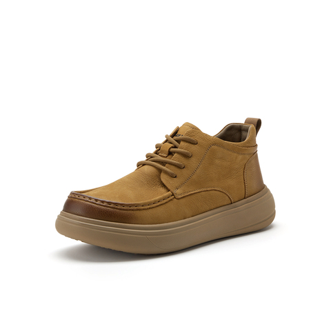 Bata皮靴男2025冬季商场新款时尚百搭保暖厚底牛皮低靴H5915DD5