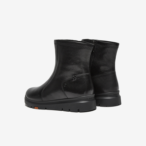 Bata时装靴女2025冬商场新款羊皮软底通勤百搭厚底短筒靴ABN69DZ5