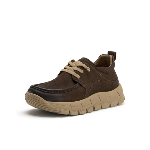 Bata低靴男2025冬商场新款百搭休闲时尚牛皮厚底休闲男靴30880DM5