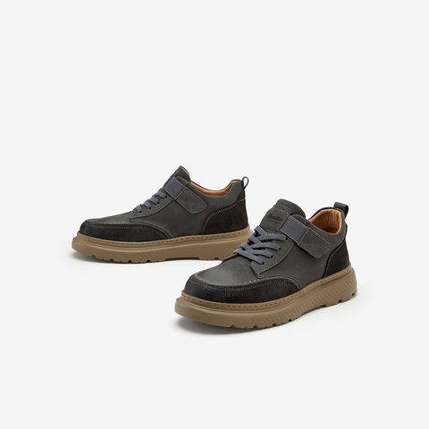 Bata高帮板鞋男2025冬季商场新款休闲百搭通勤牛皮低靴90025DD5