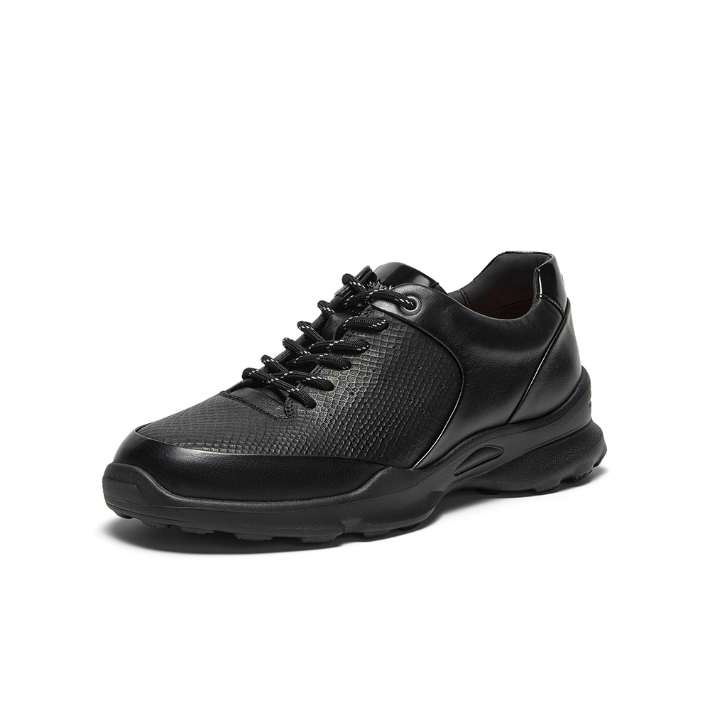 Bata休闲鞋女2025春秋商场新款牛皮复古厚底轻便运动鞋UVG01AM6