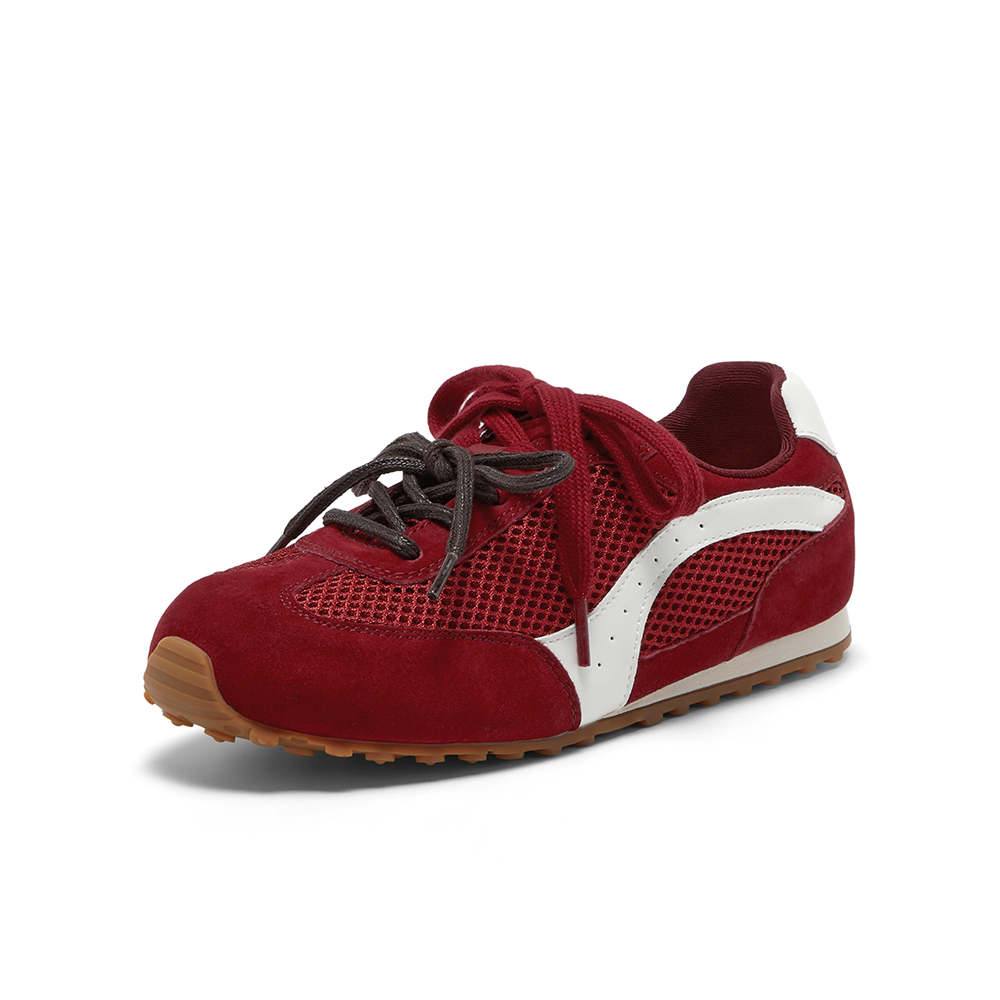 Bata休闲鞋女2025春秋新款通勤百搭德训轻便透气运动鞋B6831AM6